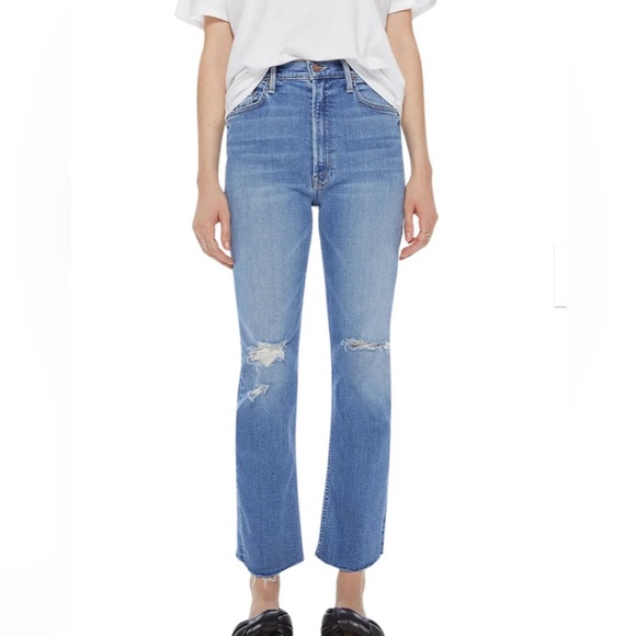 MOTHER 
“Rider” ankle fray. 
Size 27
 “party like a pirate” wash - Picture 1 of 8